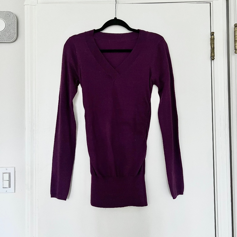 Vintage Knitted Purple Glitter Sparkle Bodycon Ruched Sweater Dress
